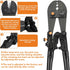 TooTaci Wire Rope Crimping Tool Kit, Include Cable Crimping Tool and Wire Rope Cutter, 14 in Wire Rope Swaging Tool for Crimping Loop sleeve from 1/16-inch to 1/8-inch
